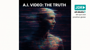 Jonathan Glazier explores the truth behind generated AI videos. The picture ID of a human head disintegrating in a stream of pixels. It is AI-generated