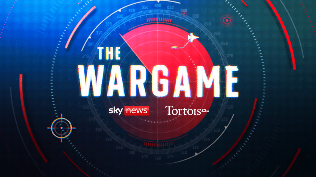 Radar-style title image for The Wargame podcast by Sky News and Tortoise